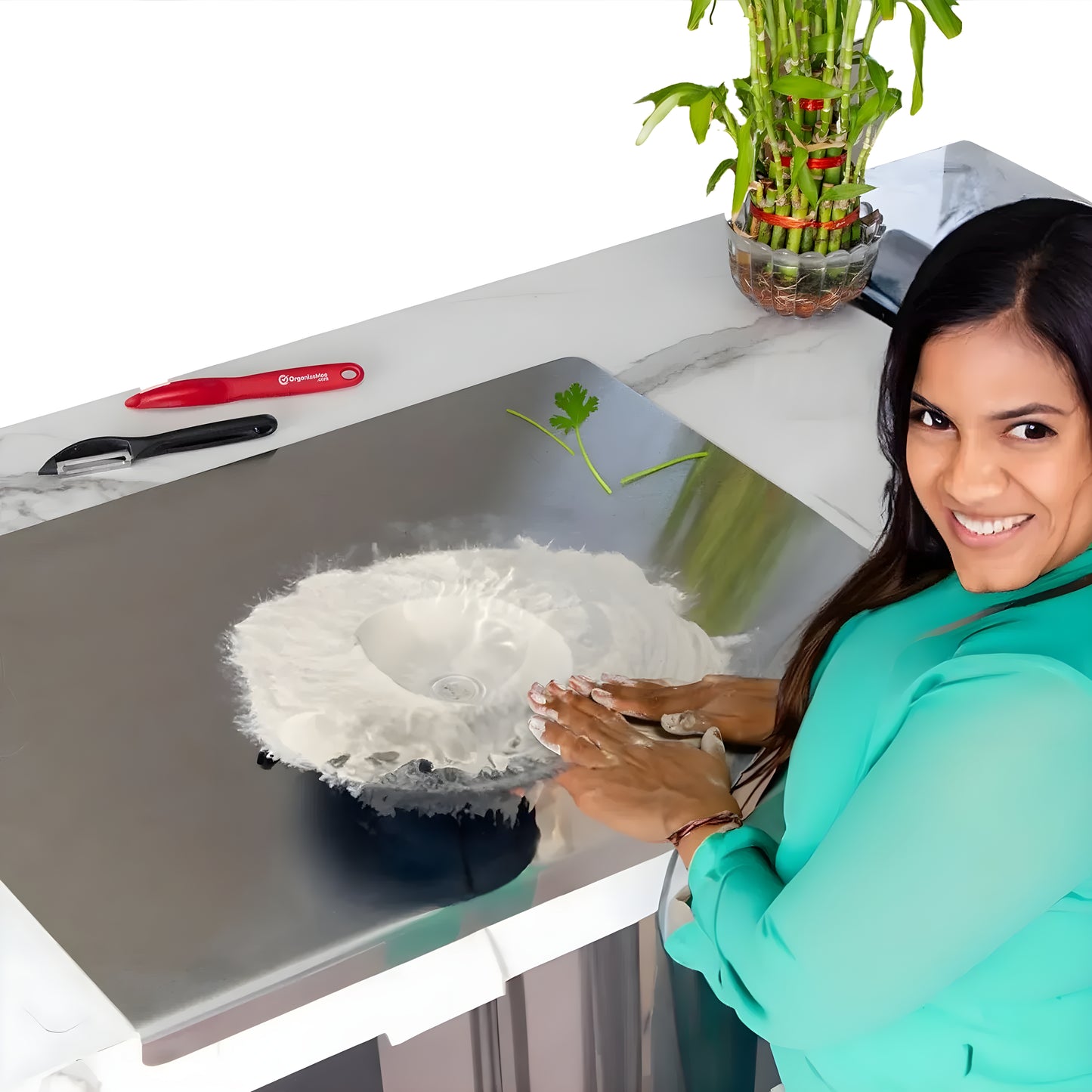 ChefChop™ Stainless Steel Chopping Board (35x31cm)