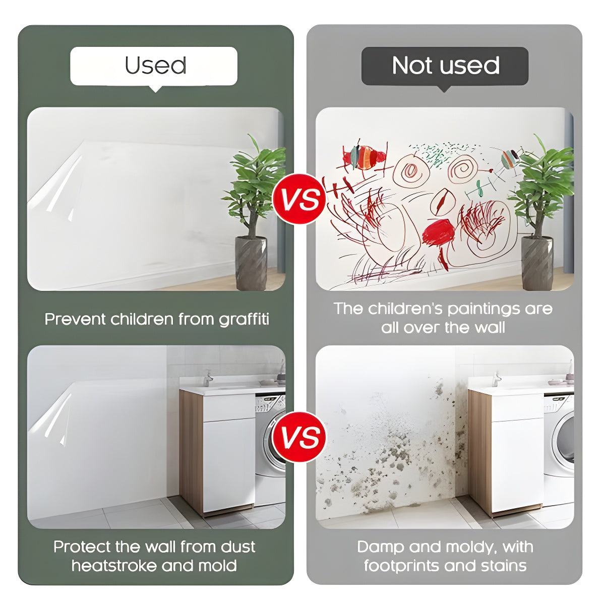 Transparanto™ Wall Protection Film – Self Adhesive, Easy Clean (Buy 1 Get 1 Free)
