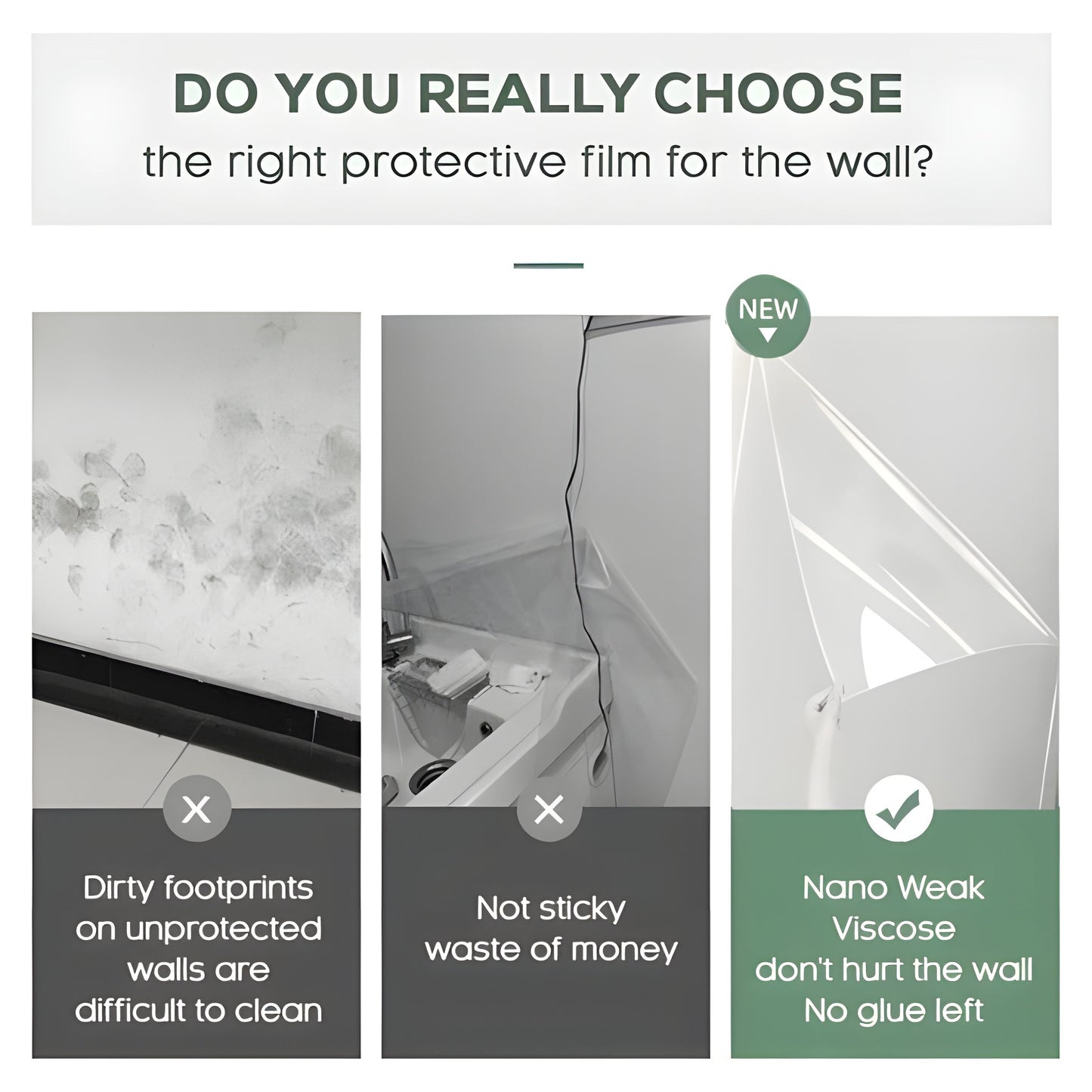 Transparanto™ Wall Protection Film – Self Adhesive, Easy Clean (Buy 1 Get 1 Free)