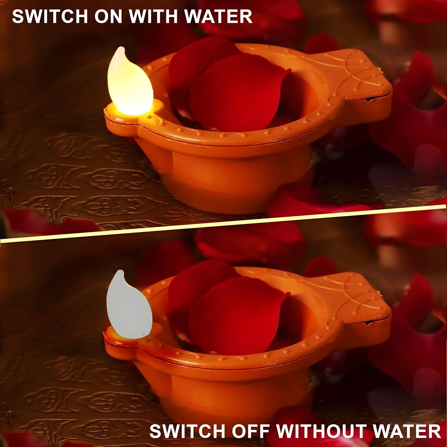 LED Light Water Sensor Diyas Plastic with, Ambient Lights